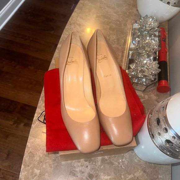 🔥🔥🔥Authentic Christian Louboutin Viva Pump 85 Nude Size 10.5 - Picture 4 of 16